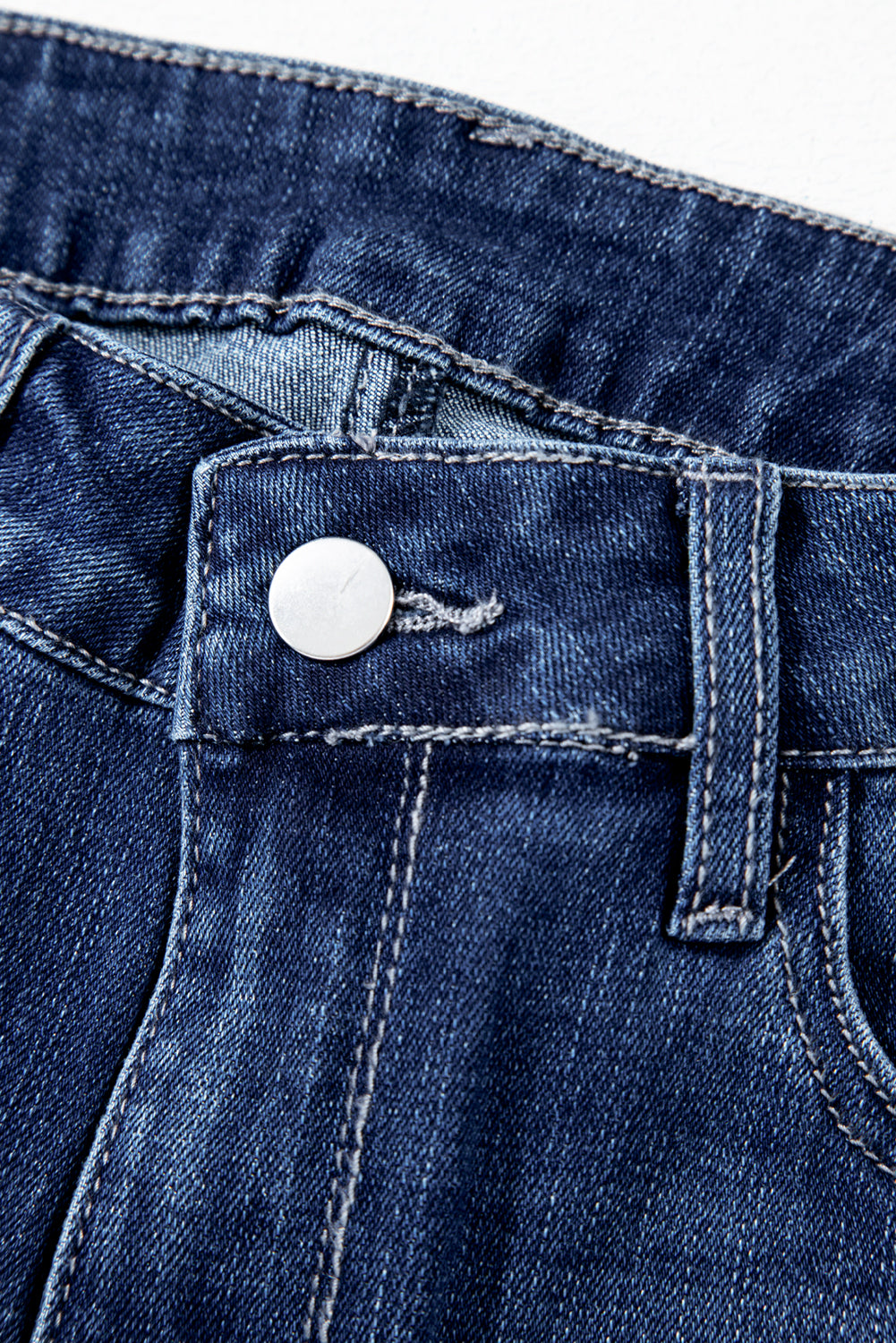 Sail Blue Mineral Wash Raw Hem High Waist Flared Jeans - Magnolia Taken Moments