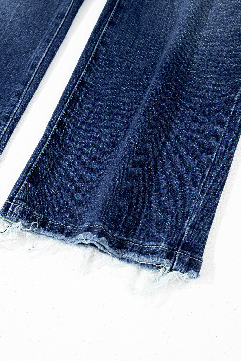 Sail Blue Mineral Wash Raw Hem High Waist Flared Jeans - Magnolia Taken Moments