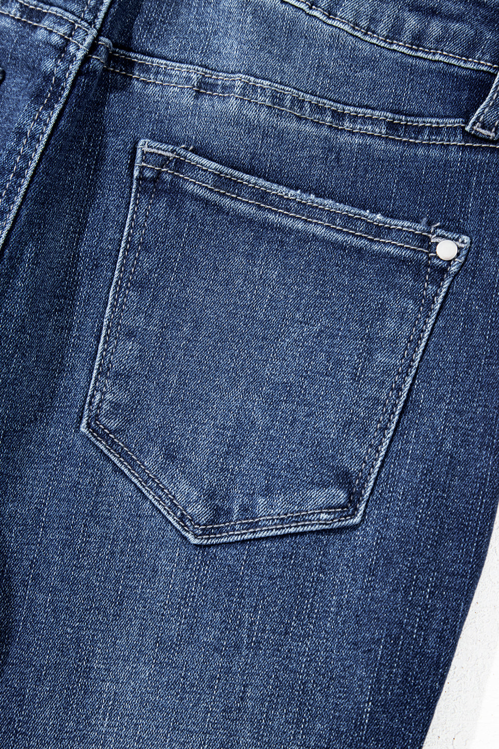 Sail Blue Mineral Wash Raw Hem High Waist Flared Jeans - Magnolia Taken Moments
