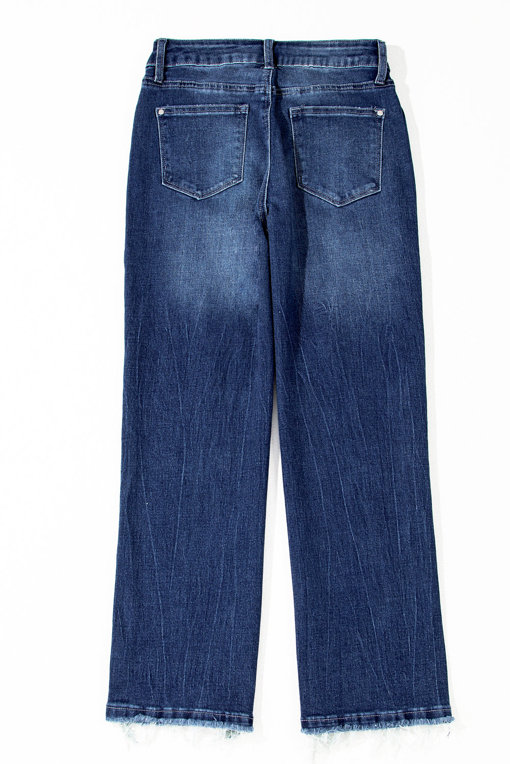Sail Blue Mineral Wash Raw Hem High Waist Flared Jeans - Magnolia Taken Moments